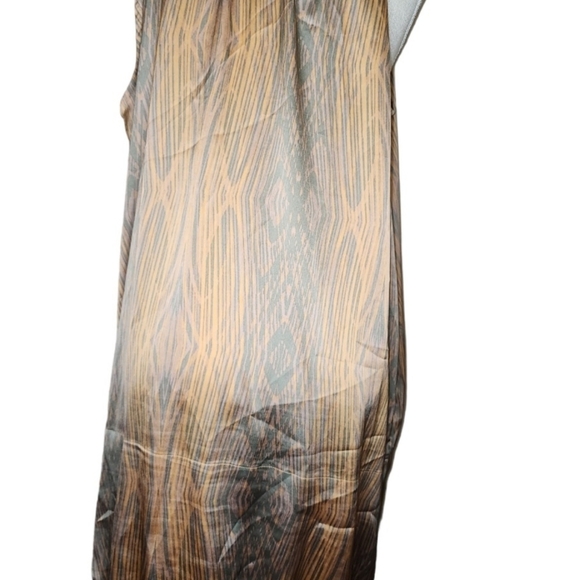 Derek Lam Design Nation Bubble Dress Sleeveless Party XL Peach Gray Faux Wrap - Picture 5 of 8